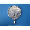 a Dutch silver 2 1/2 guilder coin pendant