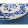 an 18th century Chinese blue and white porcelain plate