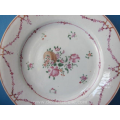 an antique Chinese famille rose porcelain plate