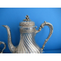 vierdelig Frans Louis Quinze stijl zilveren thee- koffieservies 