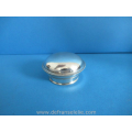 draadglas theebus met zilveren dop en rand