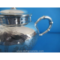 antique Chinees export silver tea set Kwan Hing