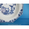 Chinese blue and white square porcelain Qianlong dish