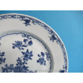 a Chinese export blue and white porcelain plate
