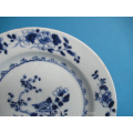 a blue and white Chinese porcelain dish
