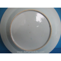 a blue and white Chinese porcelain Canton pattern dish
