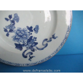 a pair of blue and white Chinese porcelain dishes Qianlong