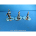 drie diverse vintage Hollands zilveren miniaturen