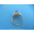 een vintage Hollands 14 karaat geel gouden amethist ring