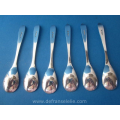 a set of six Dutch silver teaspoons