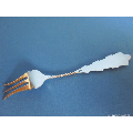 a 20th century Dutch silver meat fork