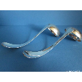 a pair of antique Dutch silver gravy ladles