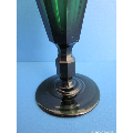 an 19th century German green crystal wine glass