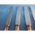 a set six German silver handled fruit knives