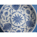 een 19e eeuwse Chinees porseleinen blauw wit bordje