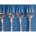 a set of six antique Dutch silver cake forks