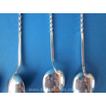 a set of six Dutch silver ice spoons