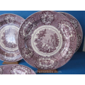 een zestal antieke aardewerk Petrus Regout Oriental borden