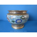 an antique Chinese bronze cloisonne bowl