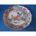 an antique Japanese famille rose porcelain plate