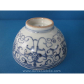 an antique Chinese blue and white porcelain bowl