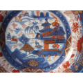 a pair of 18th century Chinese imari porcelain plates