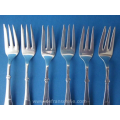 a set of six Danish silver cake forks  