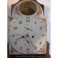 a late 18th century English oak longcase grandfather clock