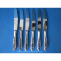 a set of six Yogya silver handled knives