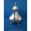an antique German silver teapot incl kettle stand