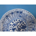 an antique Chinese blue and white porcelain charger