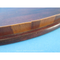 a vintage wooden inlaid serving tray