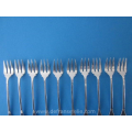 a set of ten Dutch silver cake forks
