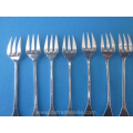 a set of ten Dutch silver cake forks