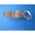 an antique Dutch silver bottle stopper