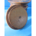 an antique turned wooden tobacco jar