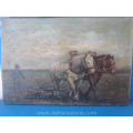 an oil painting on canvas landscape signed W. van Oort