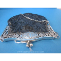 an antique Dutch silver purse with silver chain