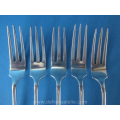 a set of five Dutch silver dinner forks