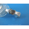 an antique Dutch glass perfume bottle with silver top