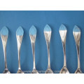 a set of six antique Dutch silver Empire teaspoons