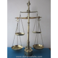 an antique Portugese brass double weighing scale