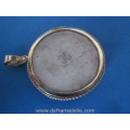 an antique 14ct gold hand painted porcelain pendant