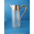 an antique English glass jug