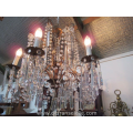 a vintage French crystal chandelier
