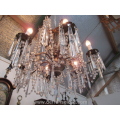 a vintage French crystal chandelier