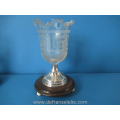  an antique silver mounted crystal cigar beaker