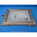 a pair of antique French gilt picture frames