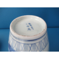a pair of antique Japanese blue and white porcelain covered jars