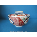 an antique Japanese imari porcelain covered bowl